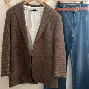 Vintage 100% pure wool hunt valley elbow patch men's blazer